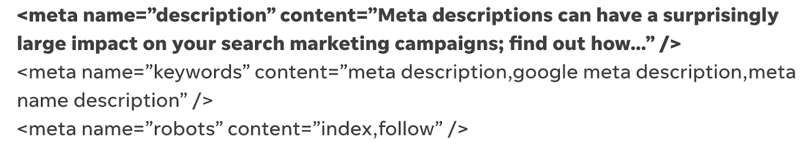 exemplo de meta descrição em HTML meta description example in HTML