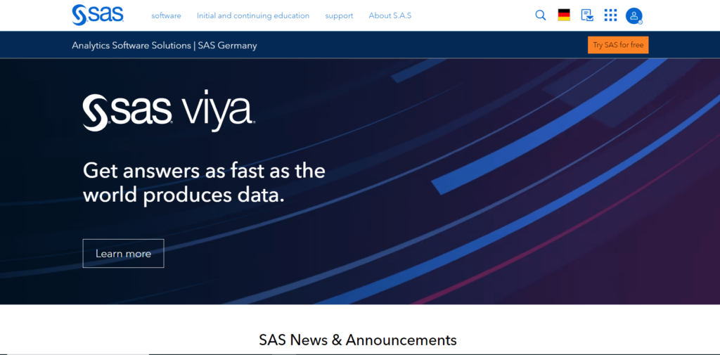 SAS: أداة تحليلات الأعمال
