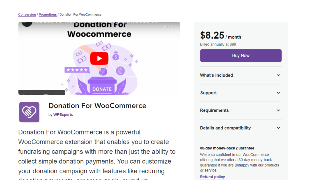 donation pour WooCommerce - meilleurs plugins de donation WooCommerce