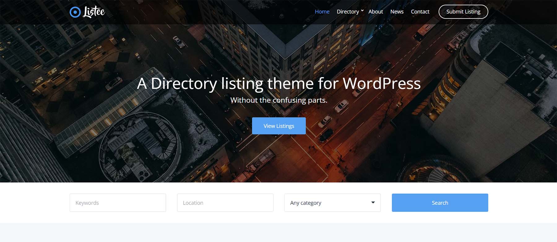 Listee, un thème Annuaire WordPress