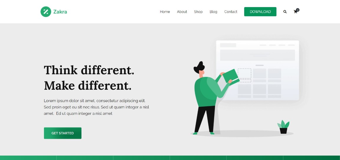 Tema wordpress de la Agencia Zakra