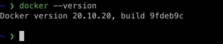 Проверьте установленную версию Docker