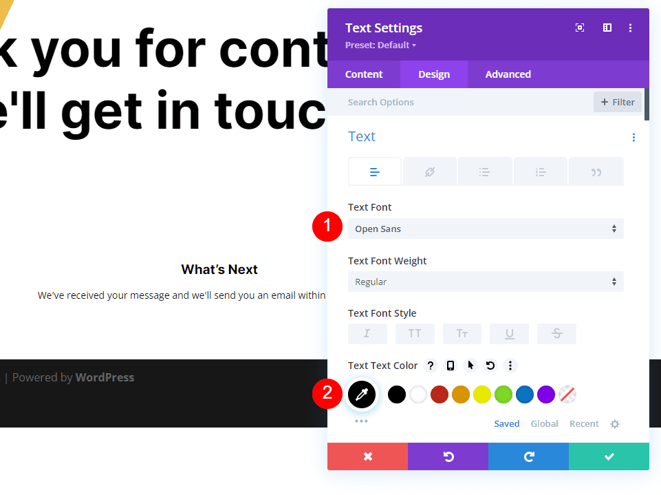 Crea una pagina con un messaggio personalizzato