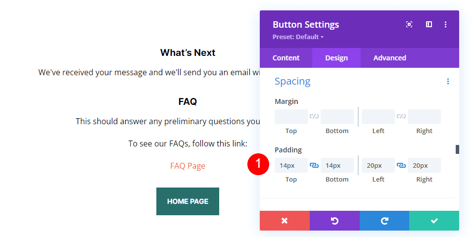Crea una pagina con un messaggio personalizzato