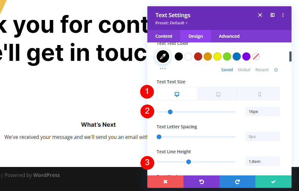 Crea una pagina con un messaggio personalizzato