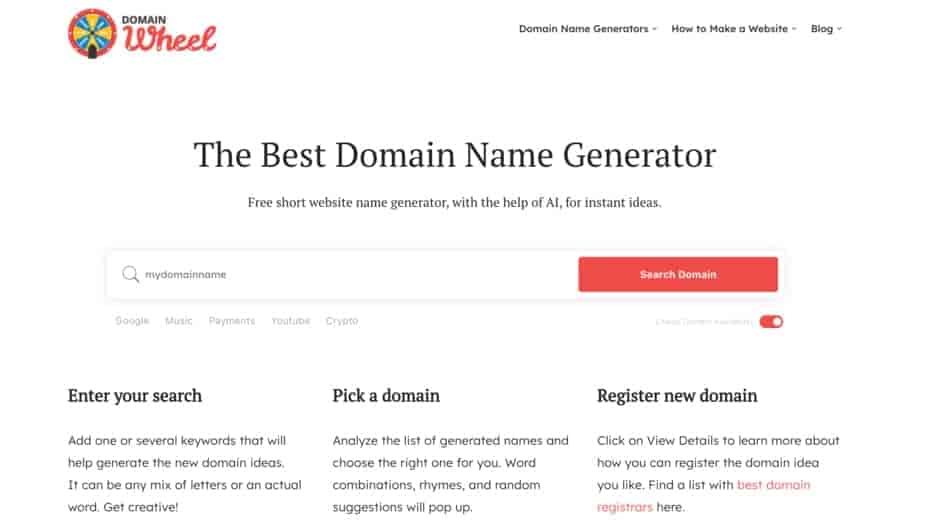 DomainWheel langkah 1