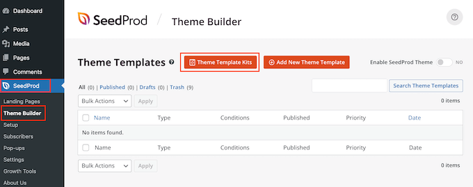 SeedProd seni oluşturucu özelliği The SeedProd thee builder feature