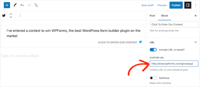 소셜 미디어 블록에 사용자 지정 링크 추가 Adding a custom link to a social media block