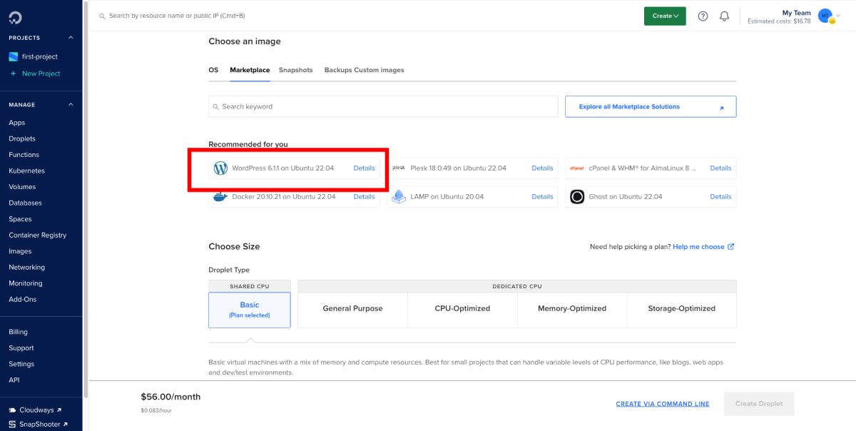 WordPress pe Ubuntu DigitalOcean