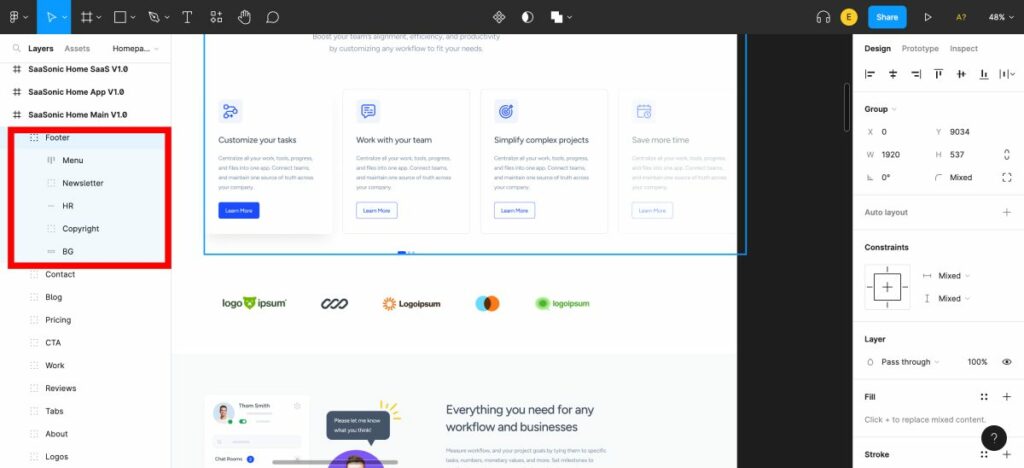 strutturare i file di progettazione Figma in modo efficace