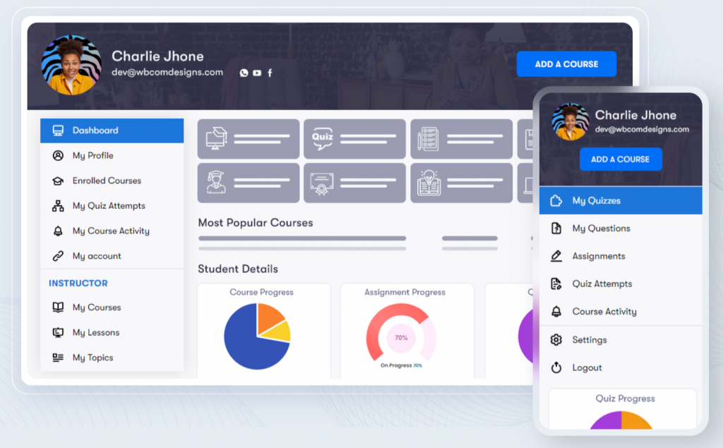 Learndash-Dashboard-mit-Frontend-Course-Builder-von-wbcom-Designs