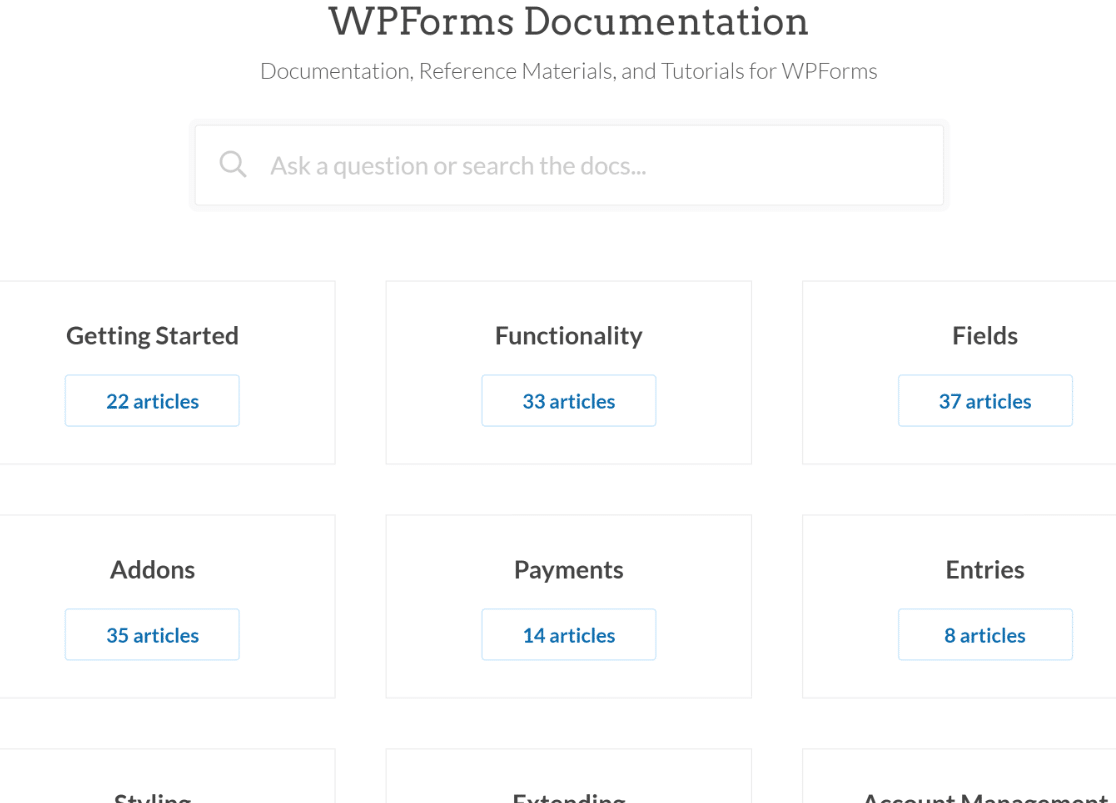 WPForms doc guides