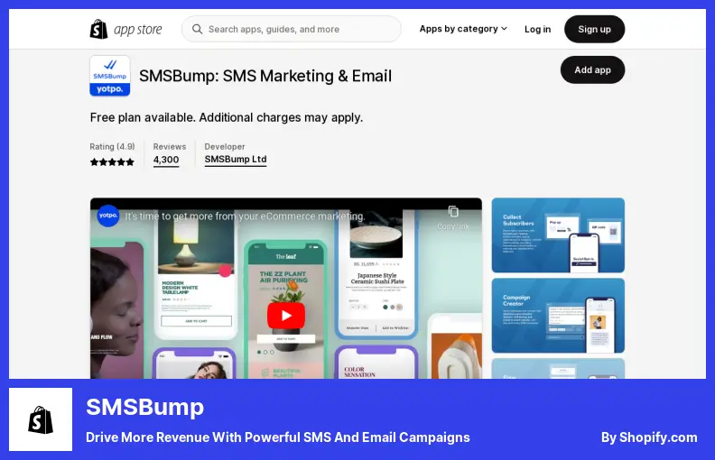 SMSBump – Steigern Sie Ihren Umsatz mit leistungsstarken SMS- und E-Mail-Kampagnen