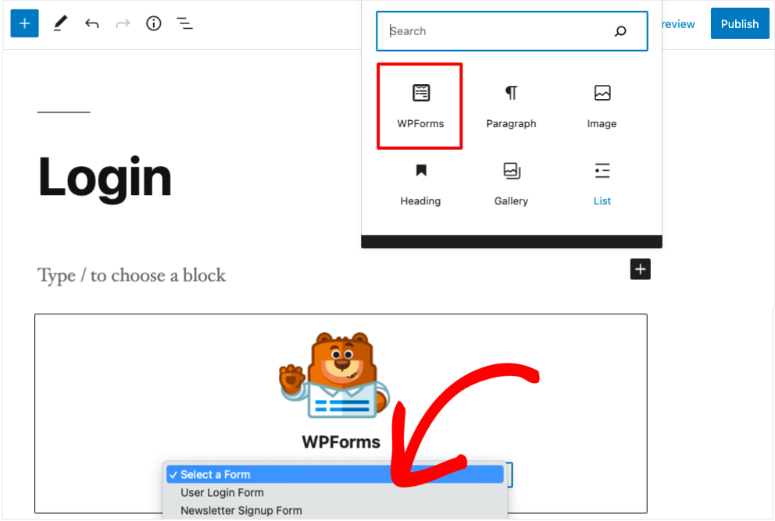 wpforms sélectionne le formulaire dans l'éditeur de blocs - IsItWP - Détecteur de thèmes WordPress gratuit wpforms select form in block editor
