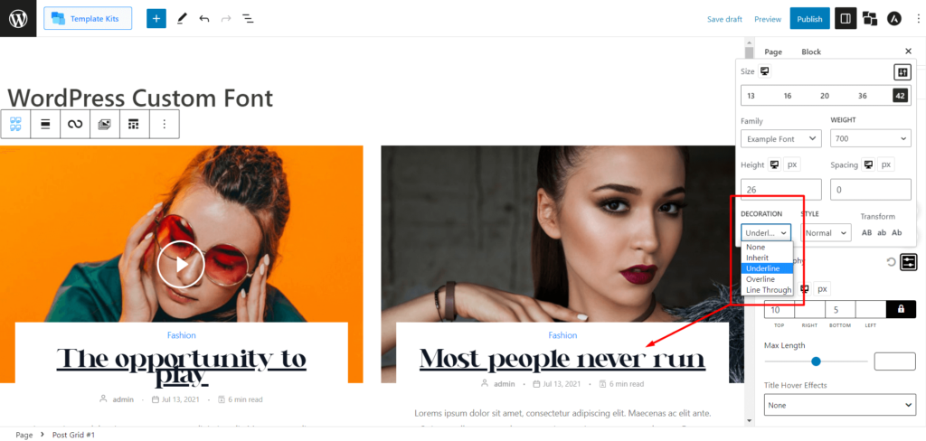 WordPress Özel Yazı Tipleri Nasıl Eklenir: Tipografide Tam Kontrolü Elinize Alın 21 Font Underline Decoration