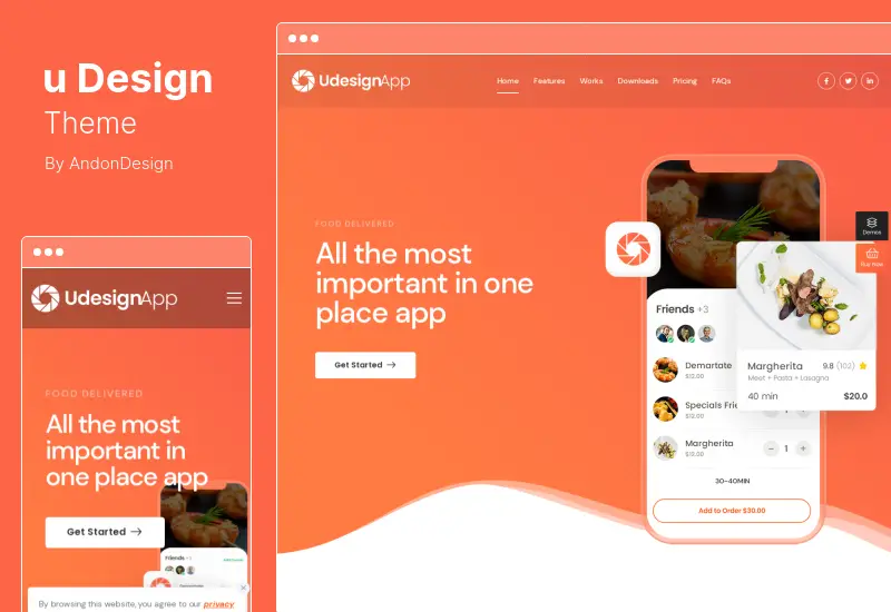 سمة uDesign - سمة WordPress سريعة الاستجابة