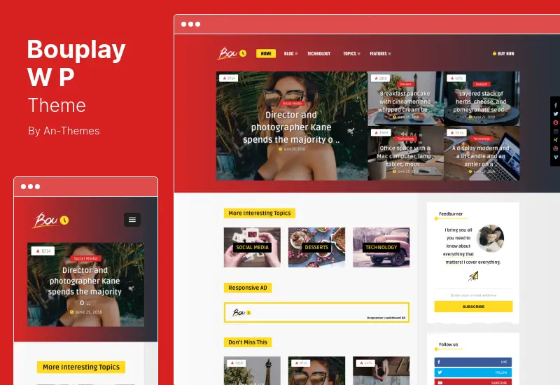 Bouplay WP Theme - Un tema de WordPress para blogueros