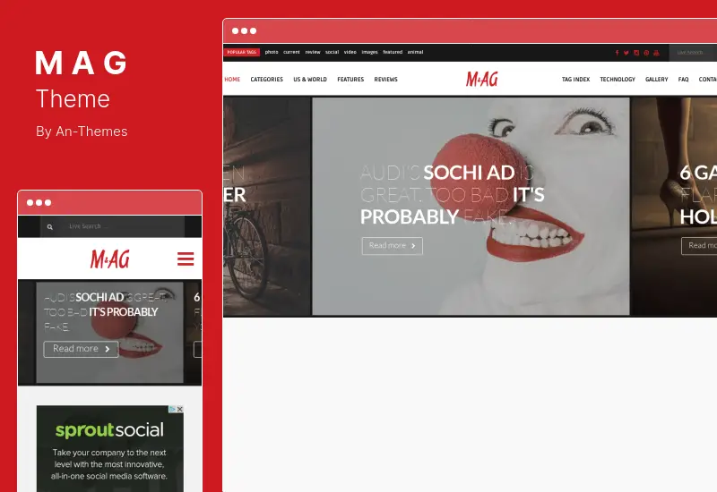 Tema MAG - Tema de WordPress para revistas y noticias Grid