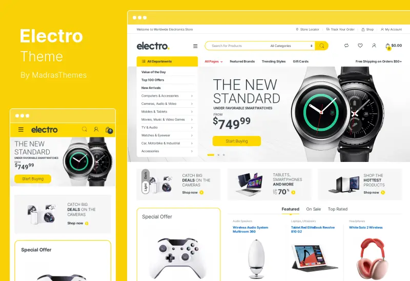 Tema Electro - Tema WooCommerce per negozio di elettronica