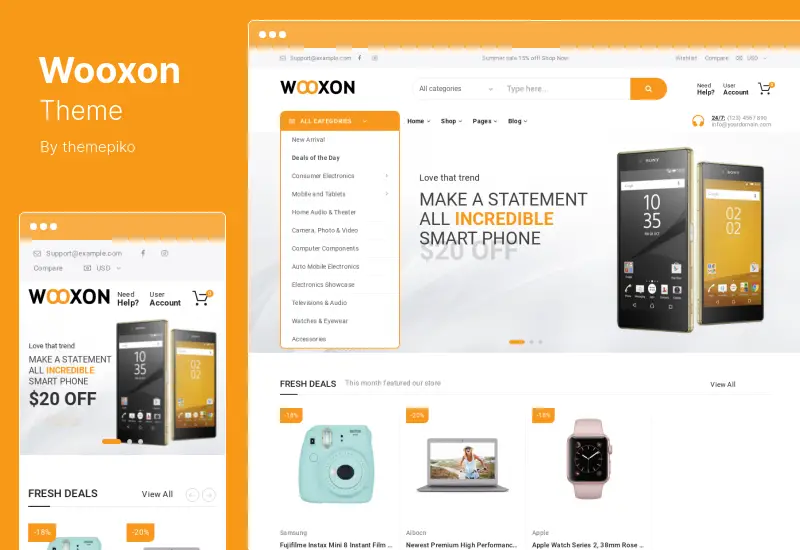 Tema Wooxon - Tema WordPress per WooCommerce
