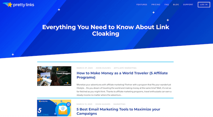 Blog marketingu afiliacyjnego Pretty Links The Pretty Links affiliate marketing blog