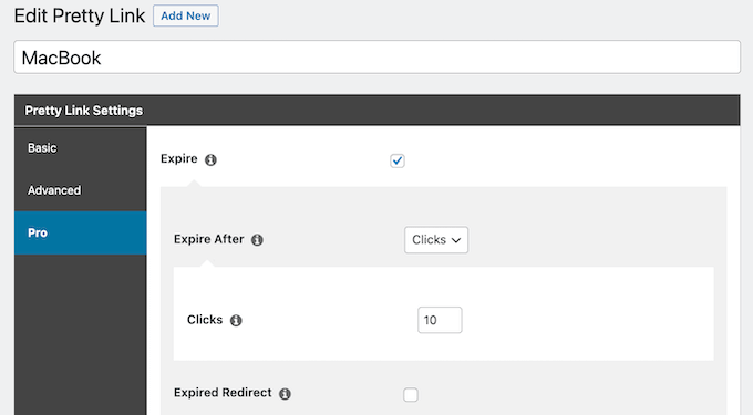 Ustawianie wygaśnięcia linku partnerskiego za pomocą Pretty Links Setting an affiliate link to expire using Pretty Links