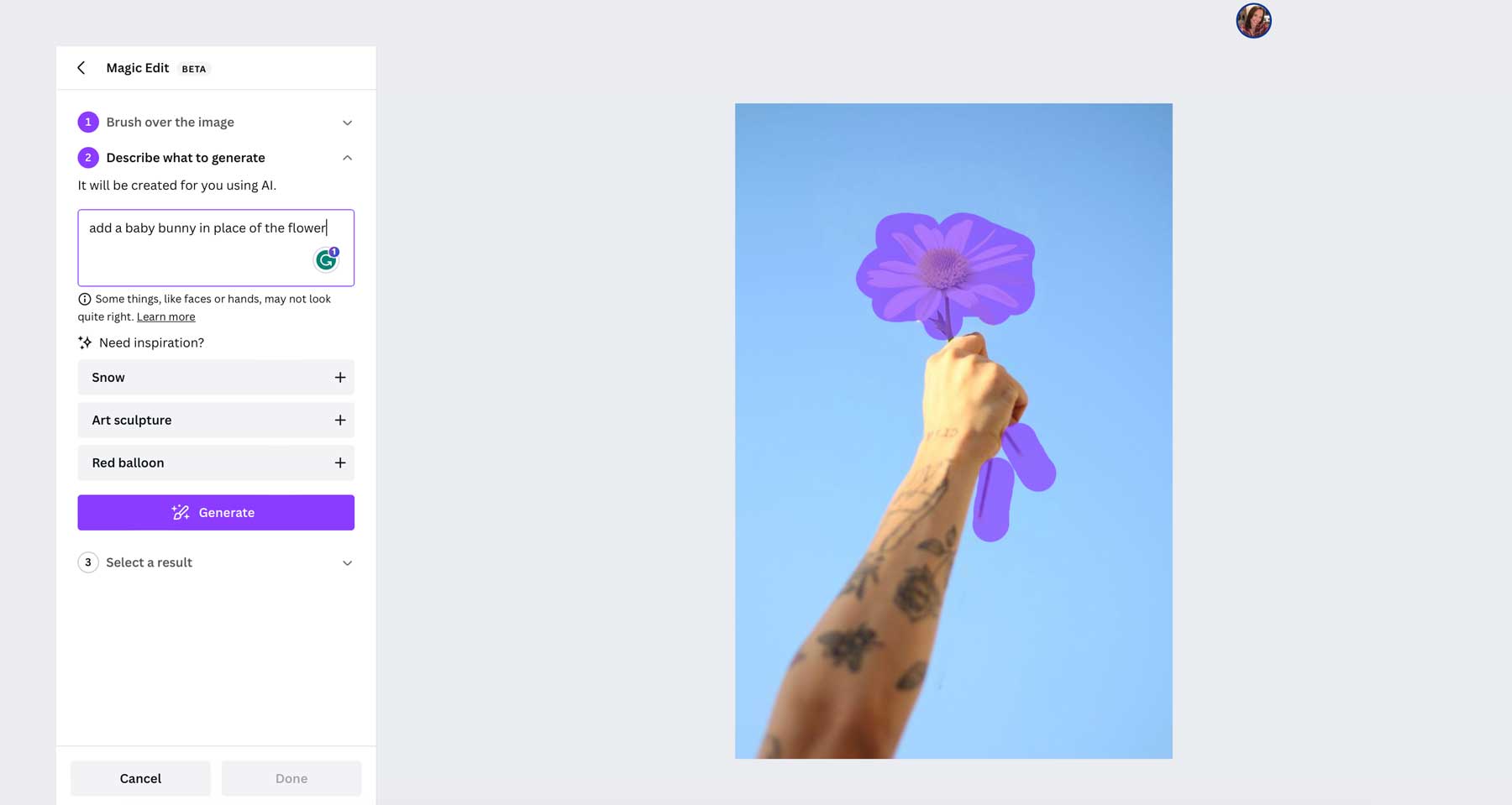Canva Magic Edit 人工智能設計工具