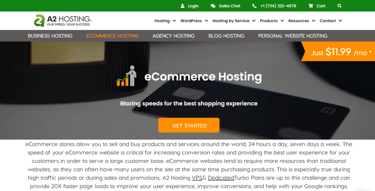استضافة A2 استضافة WooCommerce