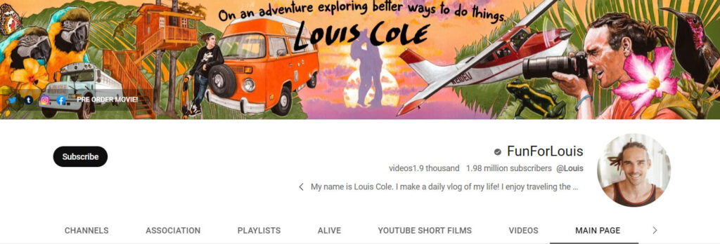 Divertimento per Louis: Daily Travel Vlogger su YouTube