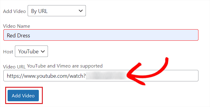 Tempel URL video YouTube Paste YouTube video URL