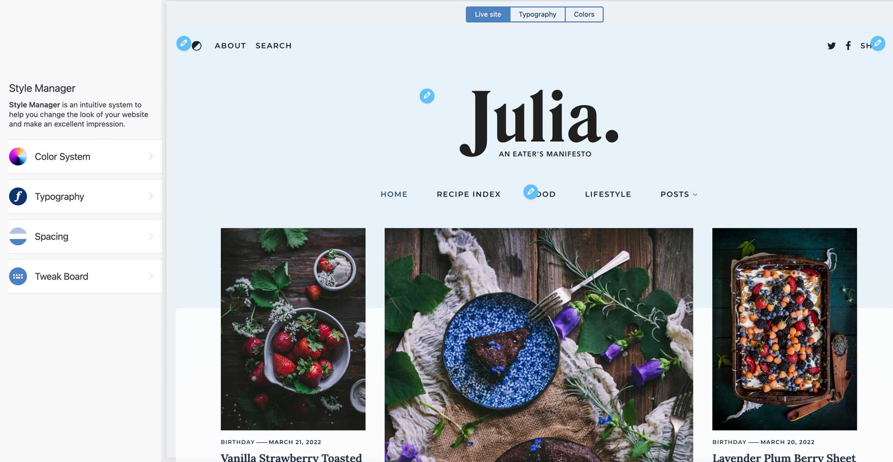 Julia stil yöneticisi