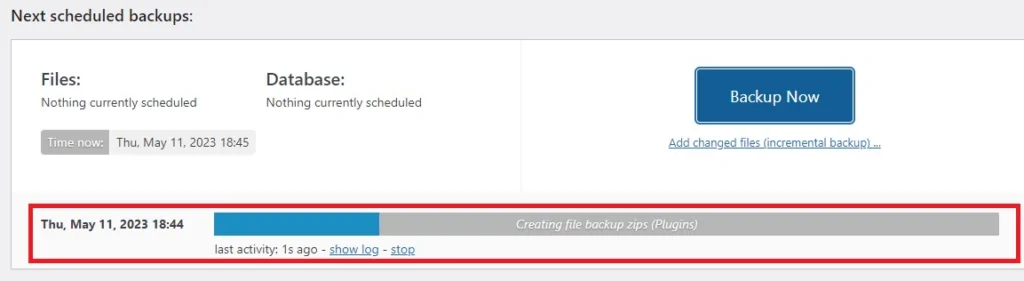 wordpress สำรองไฟล์ของคุณ ขั้นตอนที่ 2