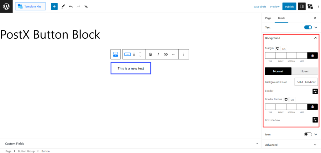 Cómo agregar botones en WordPress: Mejore sus botones de WordPress con PostX 11 Button Background Settings