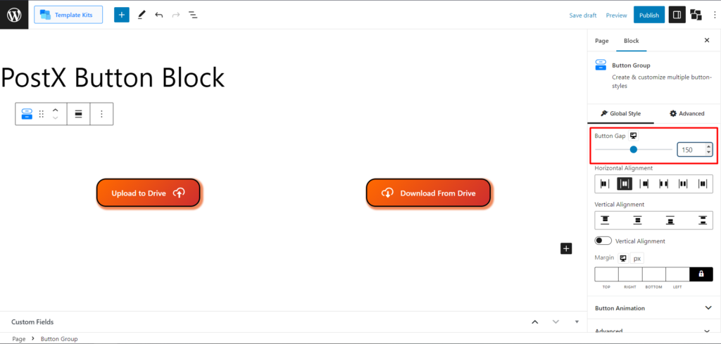 Cómo agregar botones en WordPress: Mejore sus botones de WordPress con PostX 21 Button Gap Management