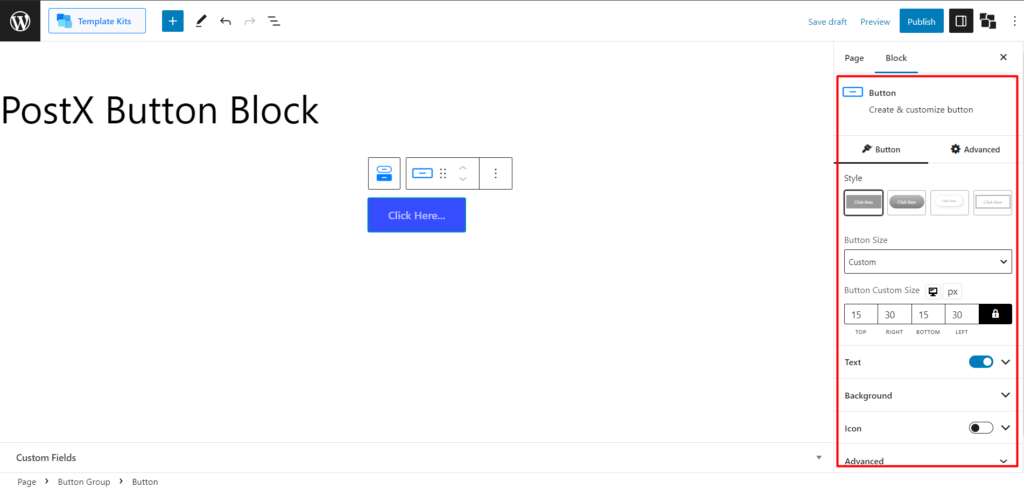 Cómo agregar botones en WordPress: Mejore sus botones de WordPress con PostX 5 Button Settings