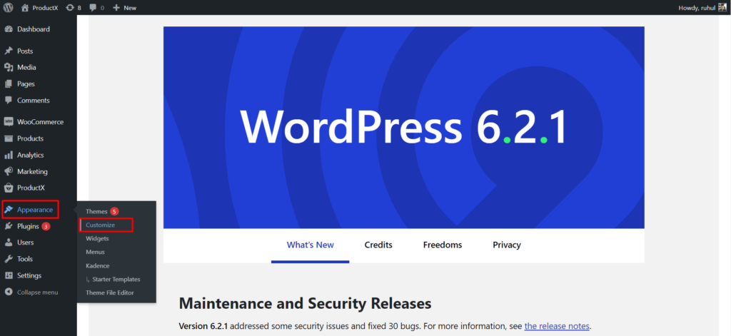 Como adicionar pesquisa de produtos WooCommerce: um guia para aprimorar a experiência de compra 17 Go to Theme Customize