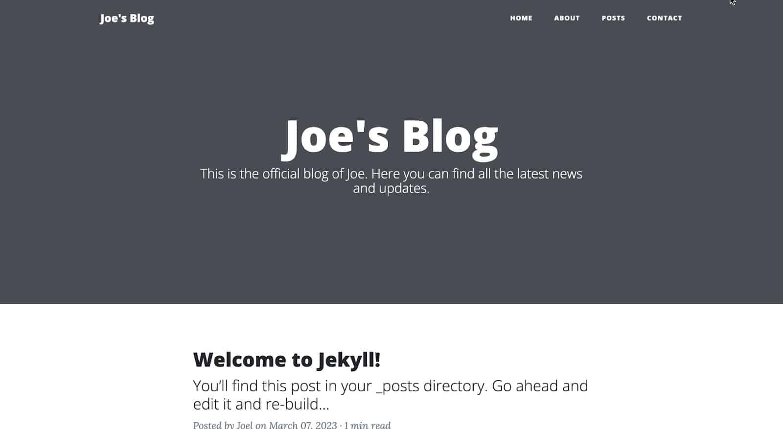 Site estático do blog Jekyll