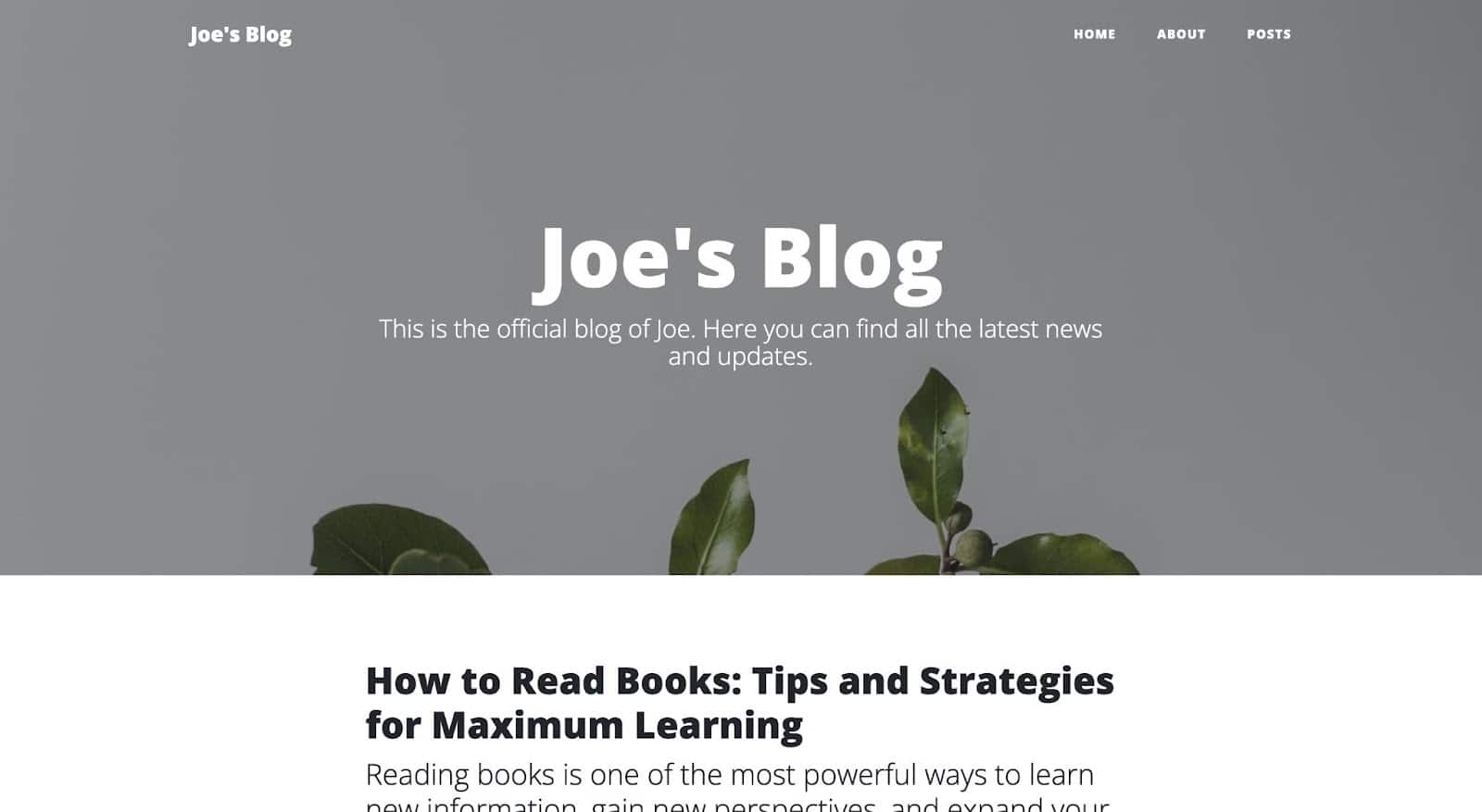 Site de blog construído com Jekyll