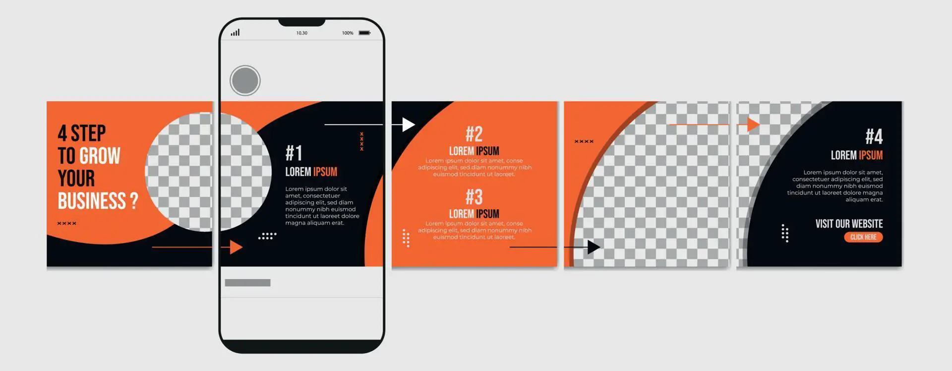Plantilla de carrusel de Instagram -