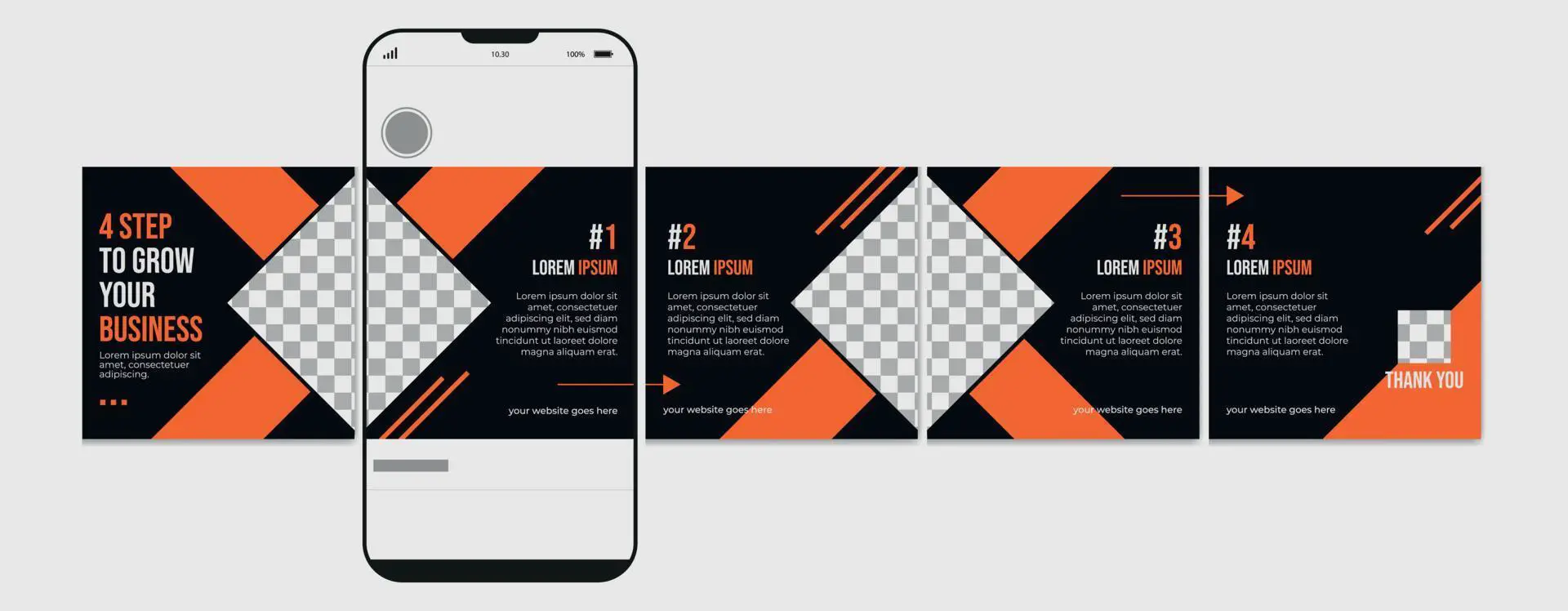 Plantilla de carrusel de Instagram -