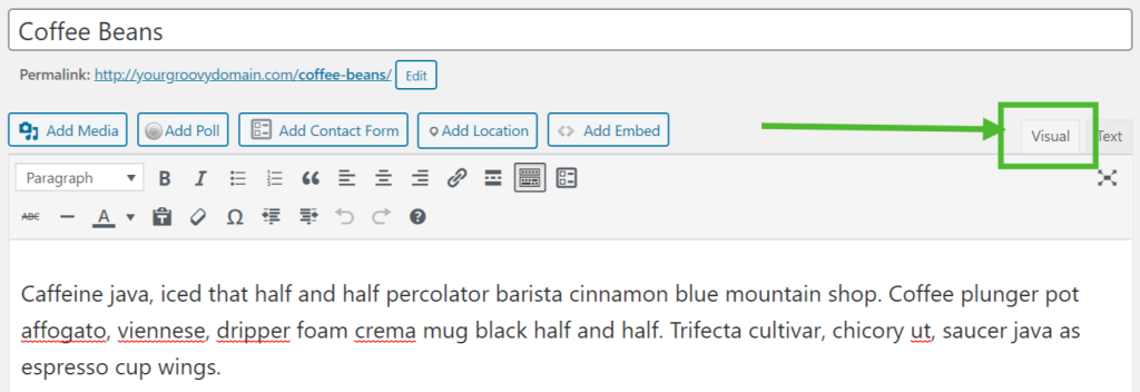 Editor clásico de WordPress