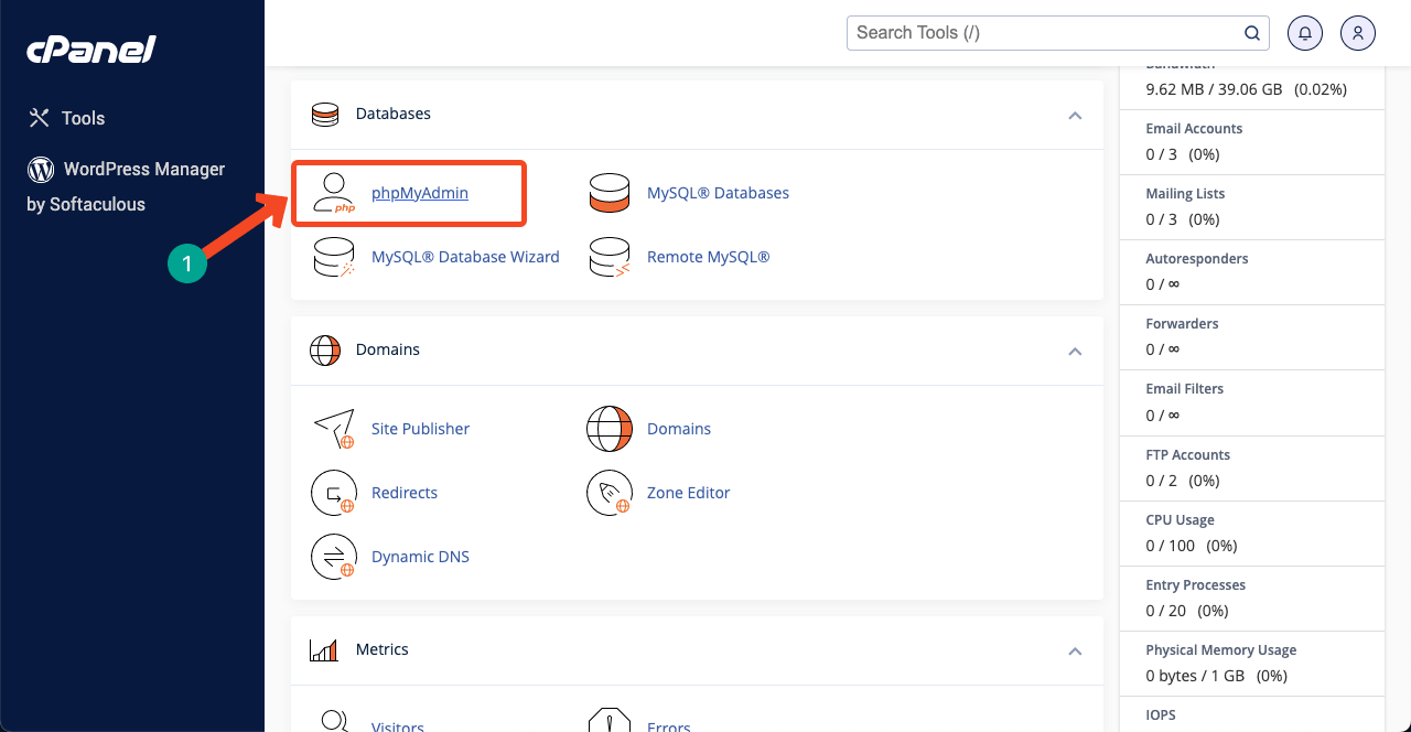 WordPress から未使用のショートコードを削除する方法 (4 つの簡単な方法) 5 Go to phpMyAdmin
