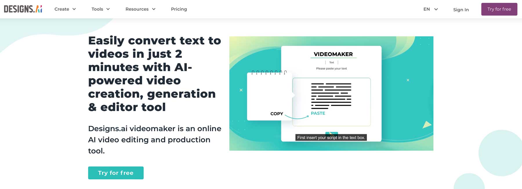 Designs.ai video maker