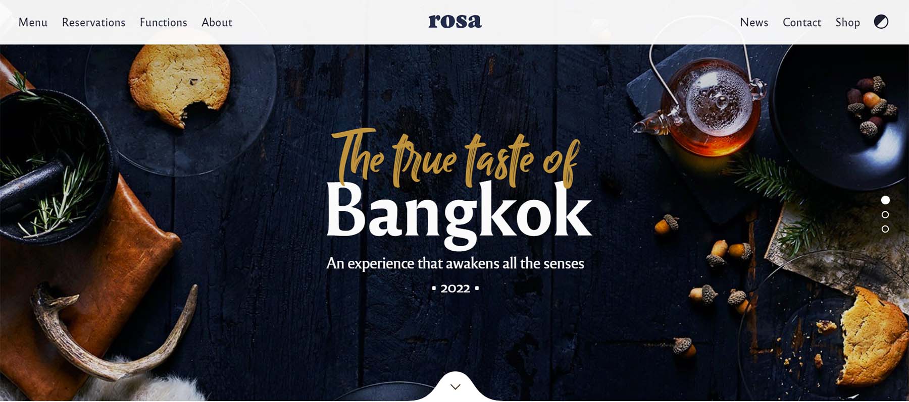 ธีมร้านอาหาร Rosa WordPress