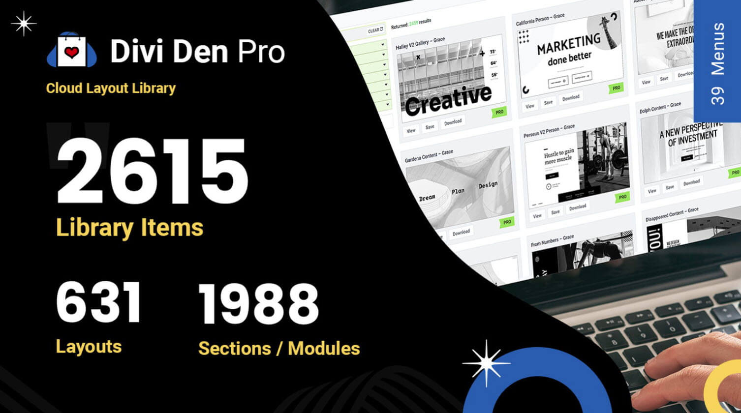 De unde să achiziționați Divi Den Pro Layout Library
