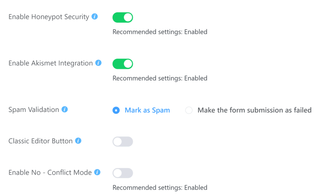 Fluent Forms anti-spam