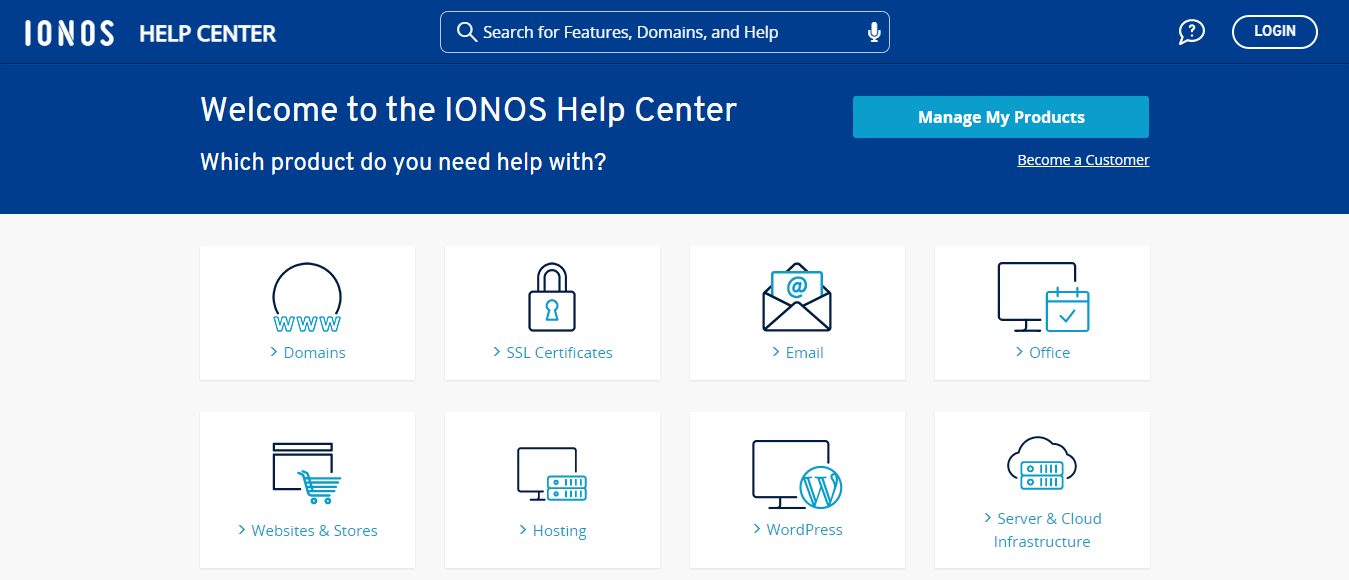 IONOS 帮助中心。