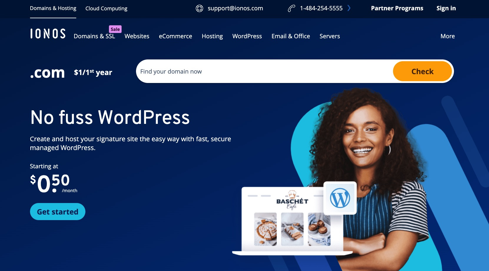 IONOS WordPress 托管。