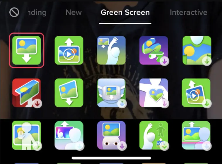 Pantalla verde TikTok