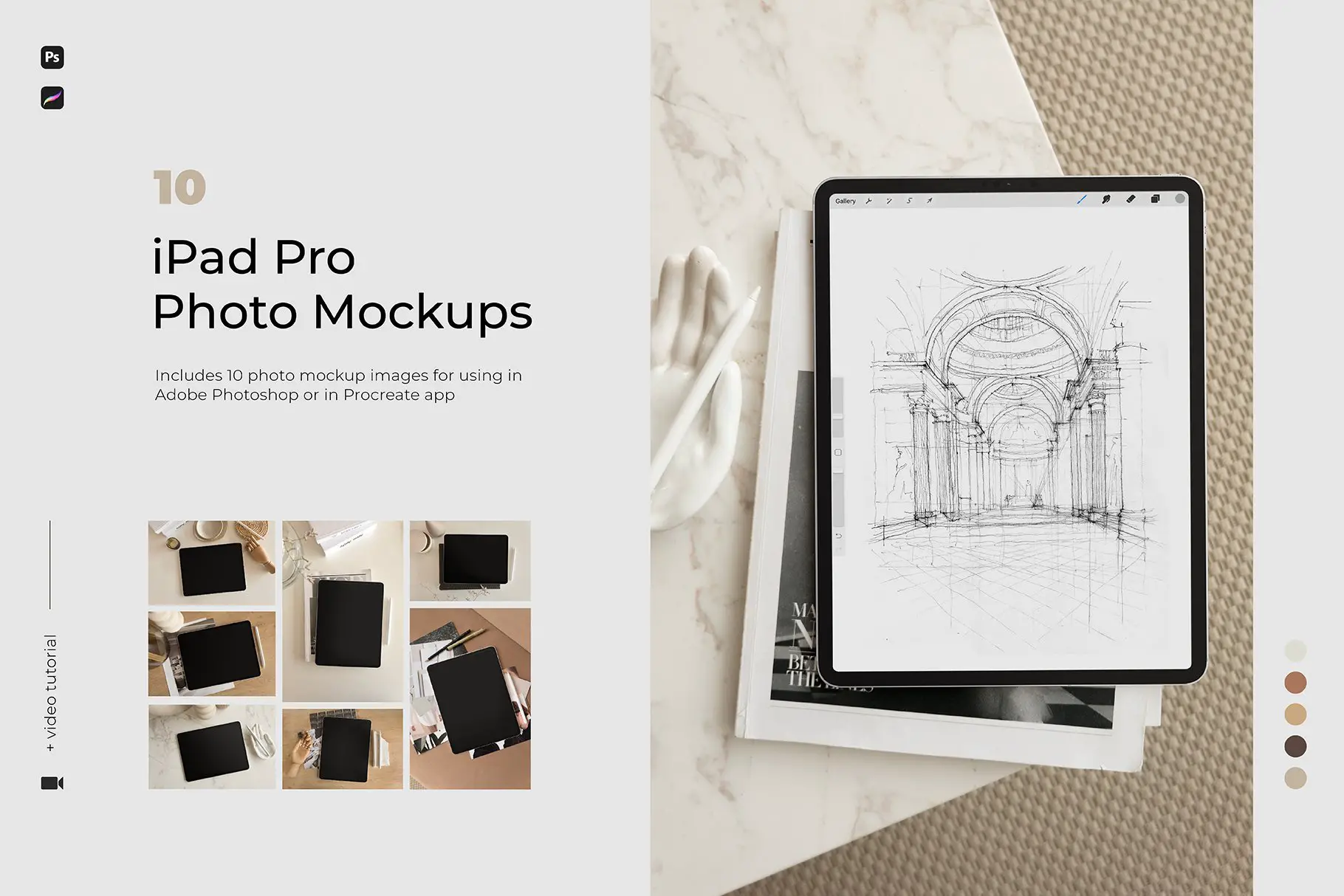 iPad Pro の写真モックアップ -